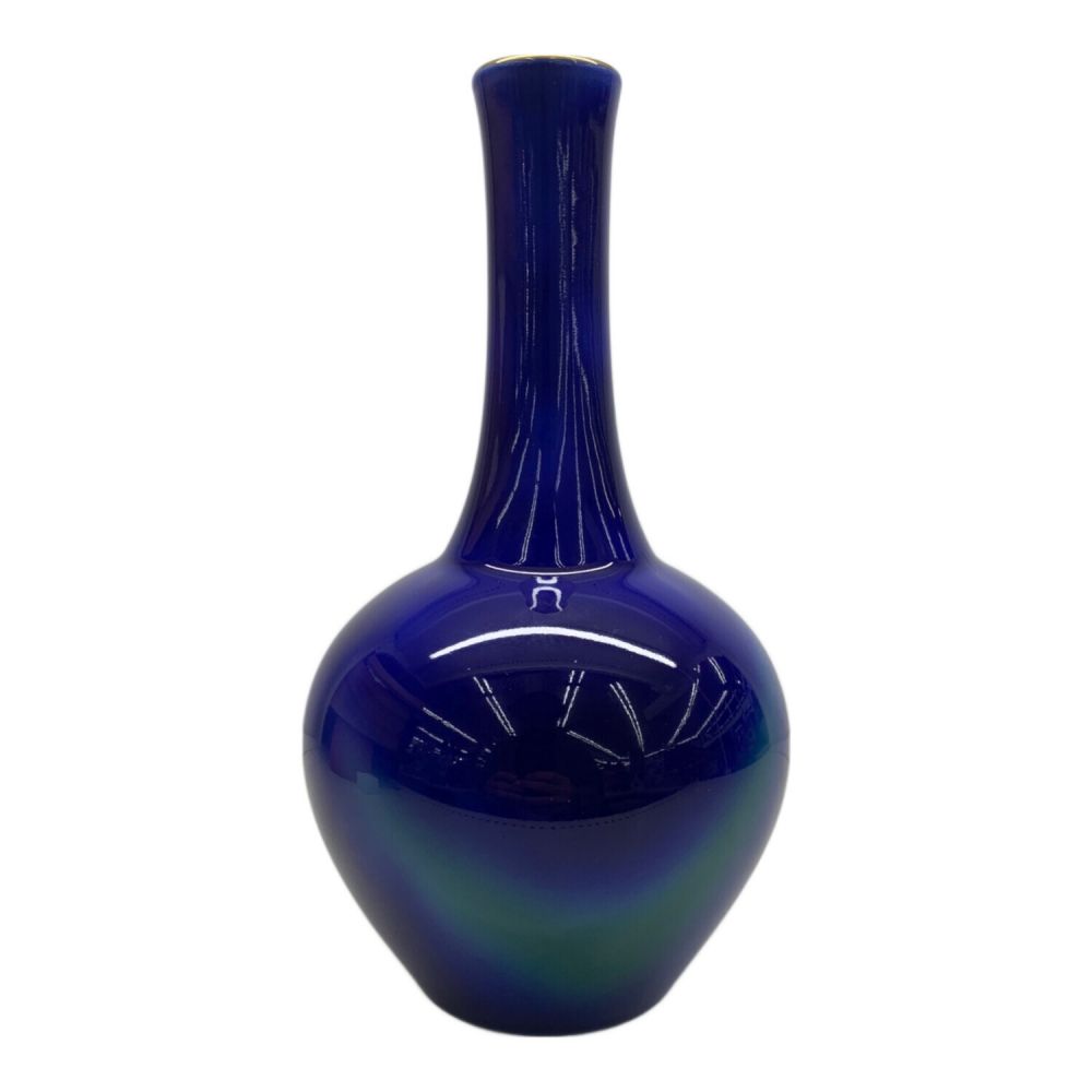 深川製磁 (フカガワセイジ) 花瓶 ルリ三彩 鶴首7号｜トレファクONLINE