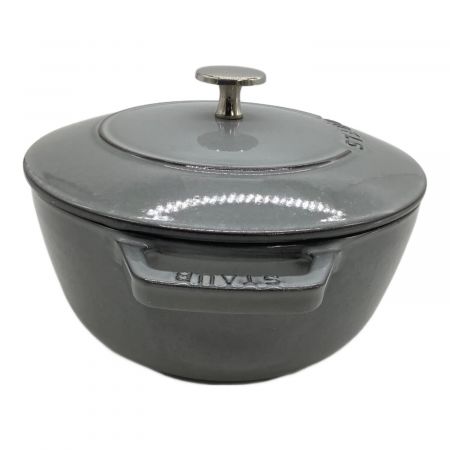 Staub (ストウブ) 両手鍋 グレー 20cm/Wa-NABE 20cm（カンパーニュ