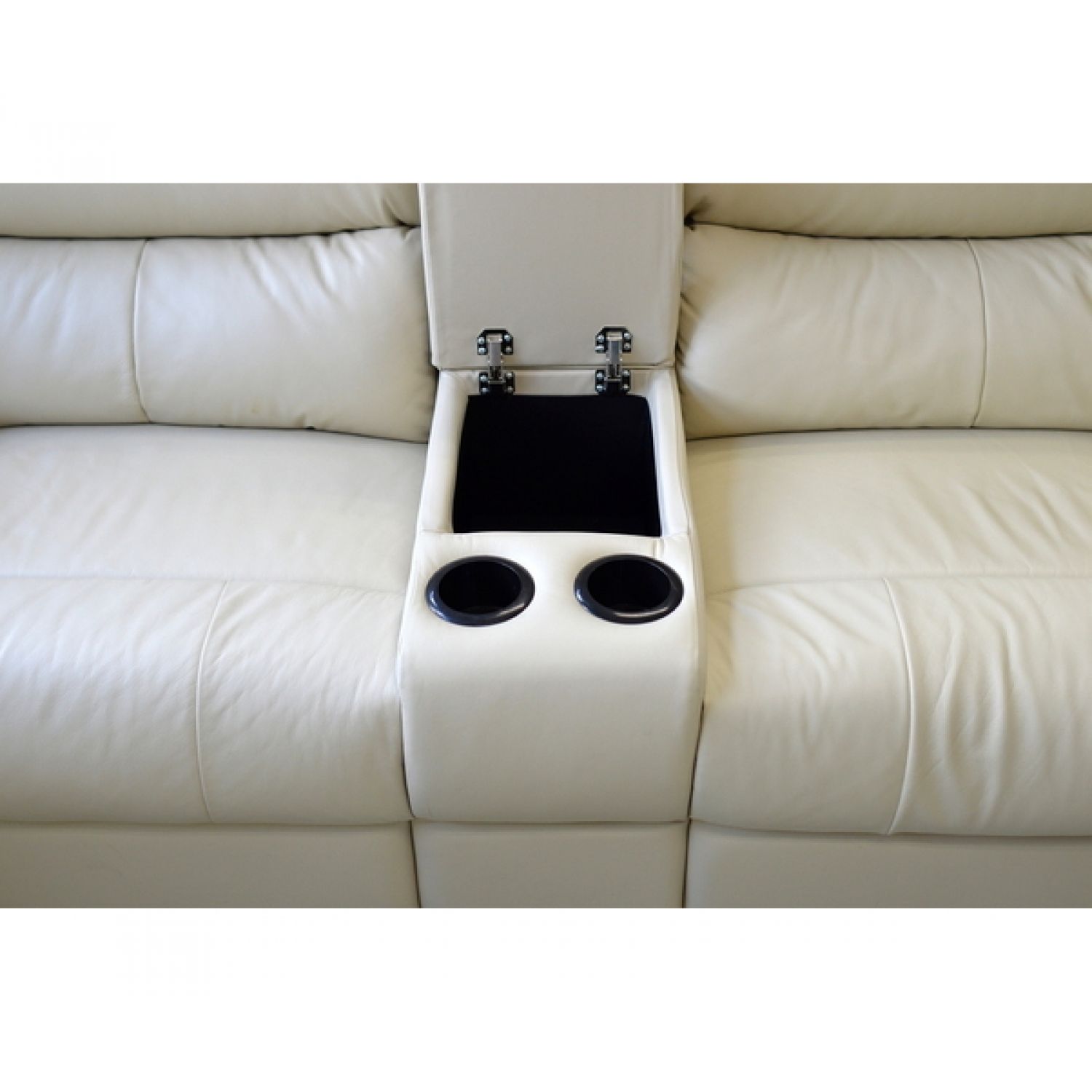 ニトリ ソファー アイボリー 電動リクライニング レザー オゾン3