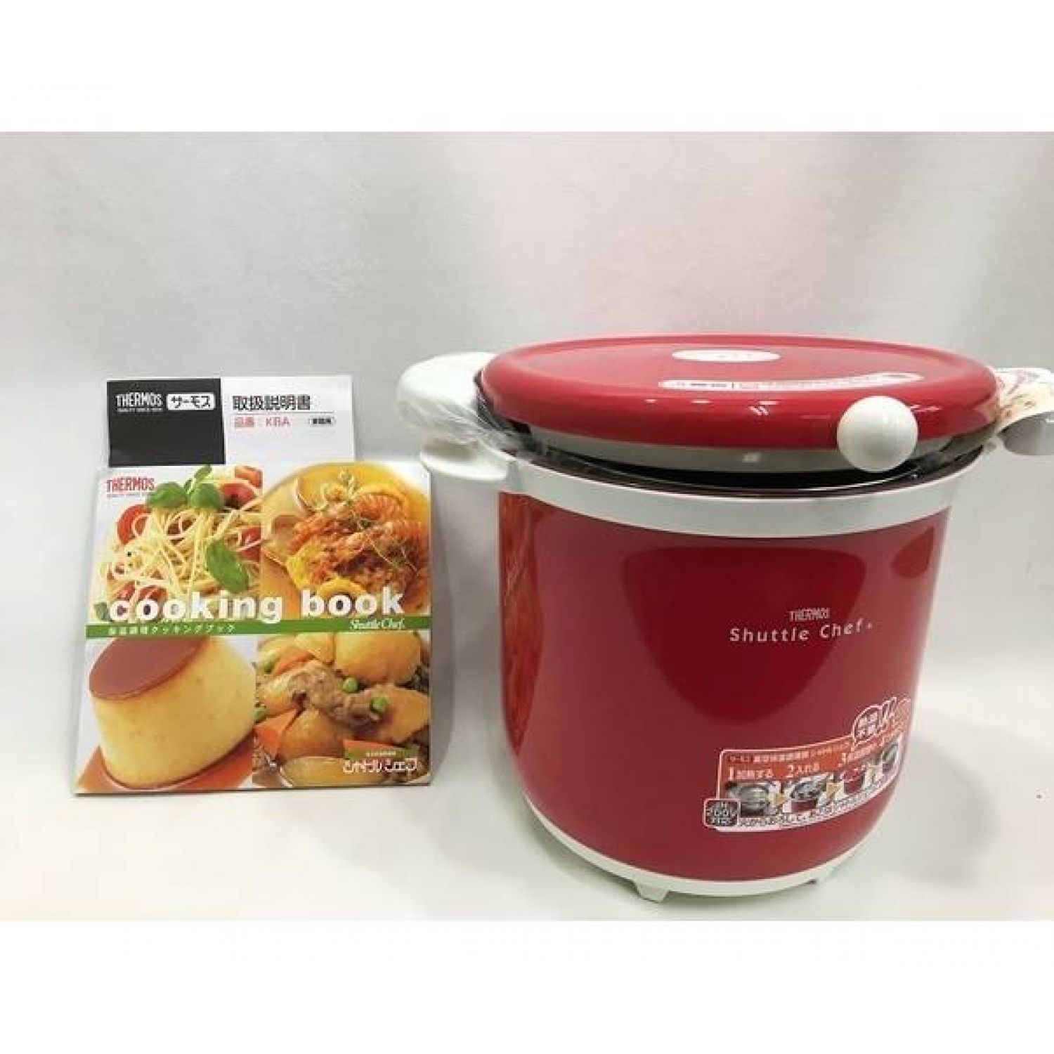 THERMOS シャトルシェフ(真空保温調理器) レッド 未使用品 IH対応 4-6