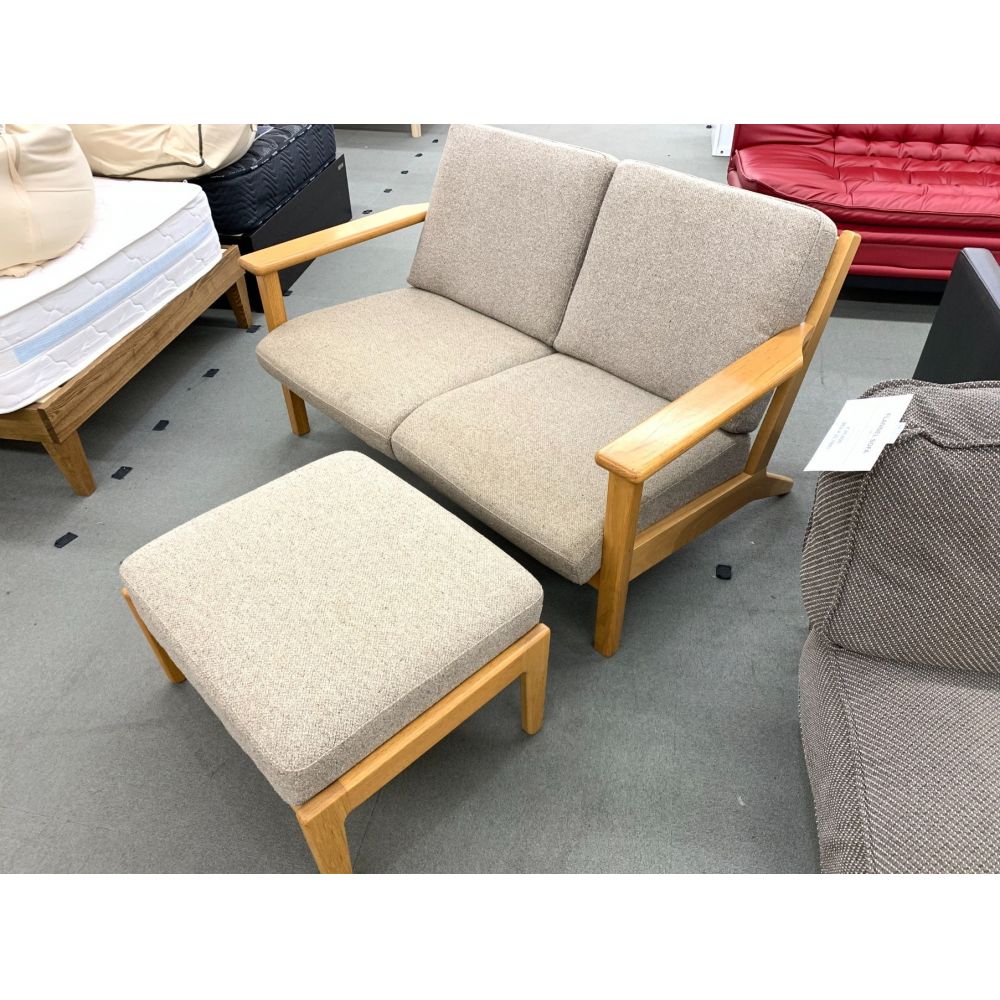 unico viska グリーン ファブリック オットマン unico viska グリーン