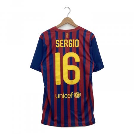 FCバルセロナ サッカーユニフォーム SIZE S ネイビーxレッド セルヒオ