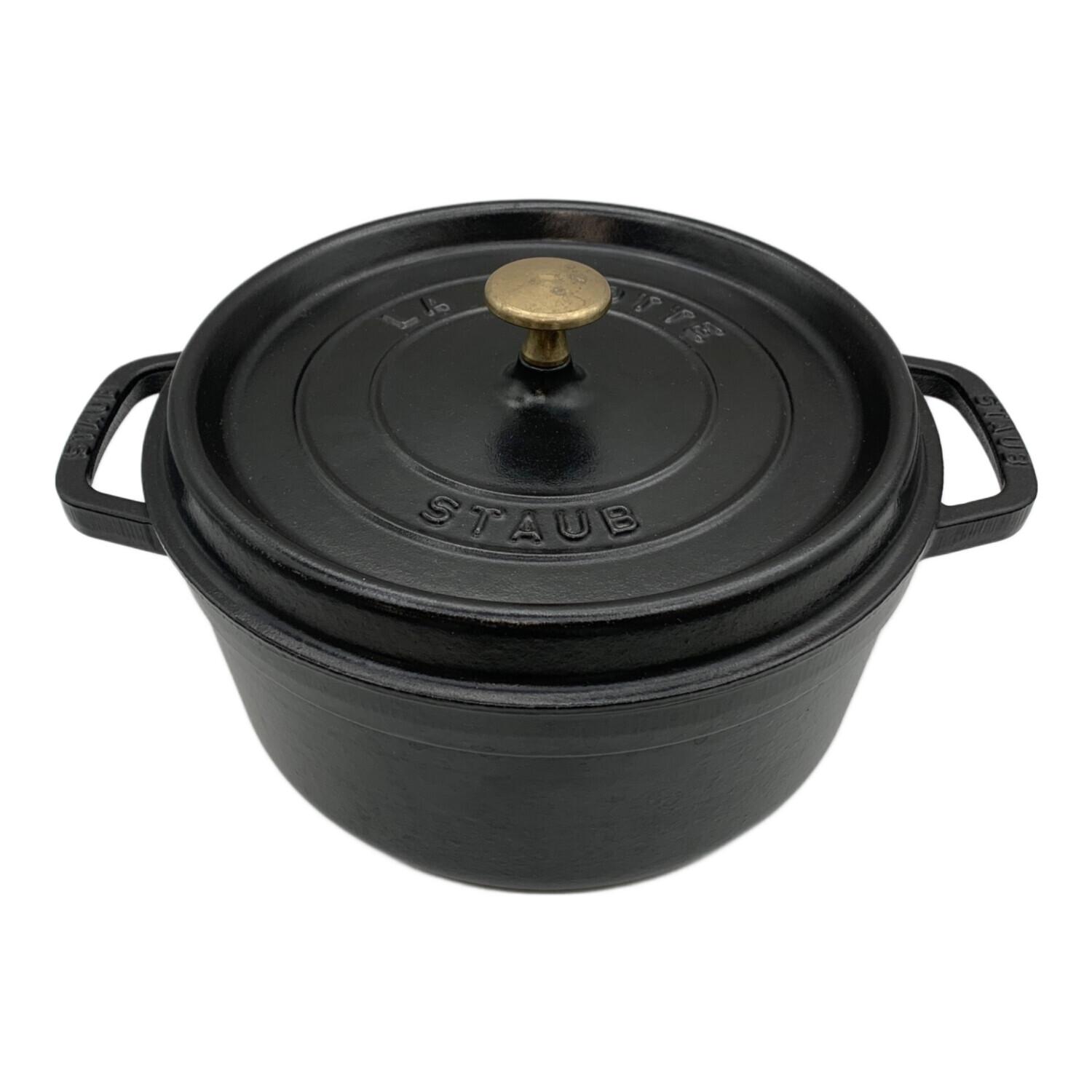 Staub (ストウブ) 両手鍋 24cm ブラック ピコ ココット ラウンド