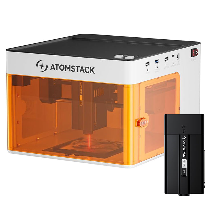 ATOMSTACK P1 5W レーザー彫刻機 カッター機能付き モノコック一体型
