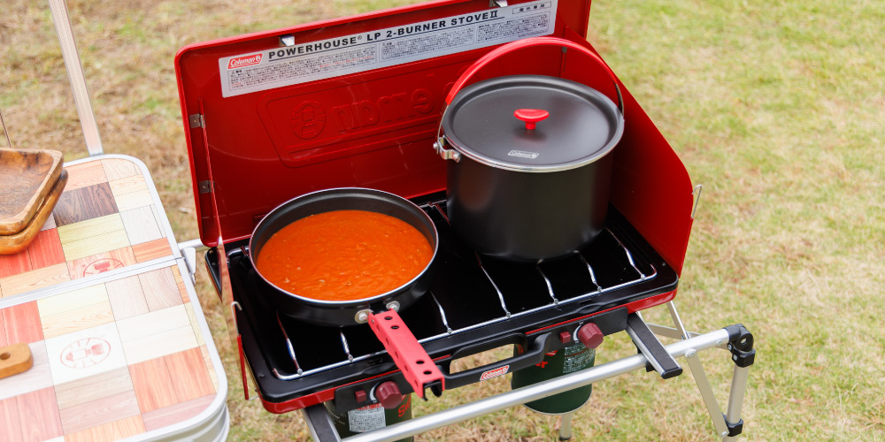 パワーハウスLP ツーバーナーストーブ Ⅱ(レッド) | アウトドア用品