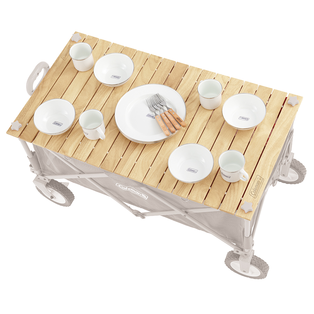 アウトドアワゴンウッドロールテーブルの通販｜キャンプ用品の