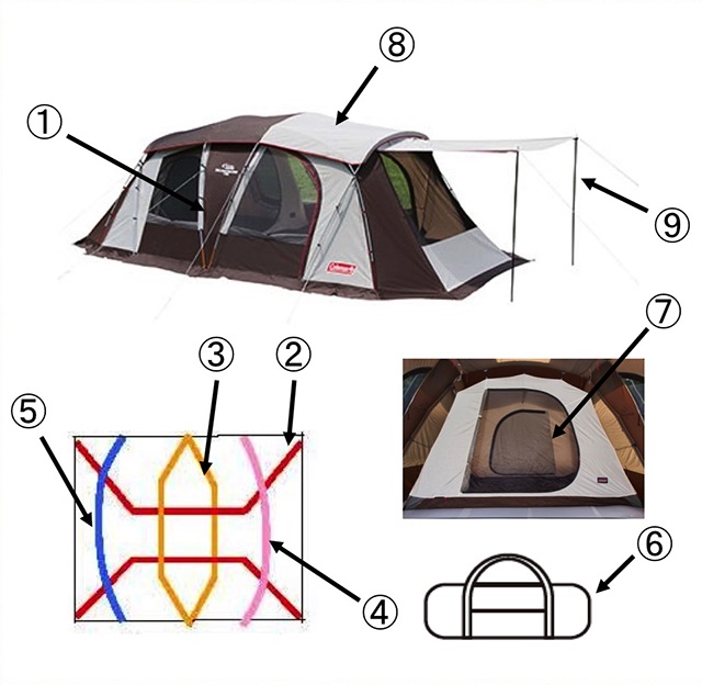 ウェザーマスターワイド2ルーム コーチ用メインポール（1本）の通販