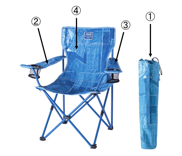 アームレスト左 IL リゾートチェア （デニム）用の通販｜キャンプ用品