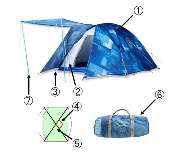 IL タフワイドドームⅣ/300用リアバイザーポール（1本入り）の通販