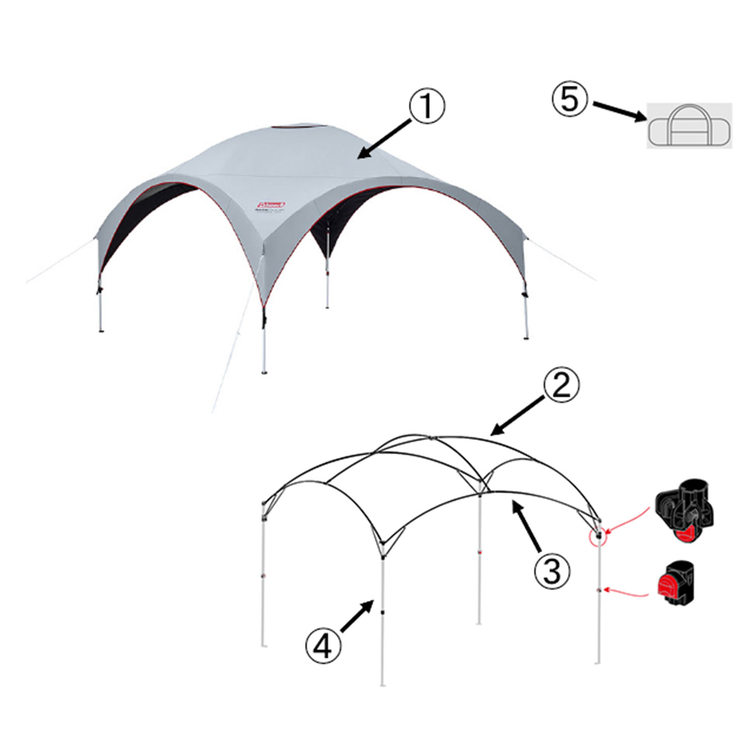 パーティシェードライト/360＋用シェードスキンの通販｜キャンプ