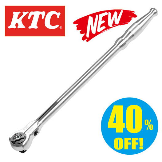 KTC 3/8sq ロングスイベルラチェットハンドル BRSW3L | ファクトリー