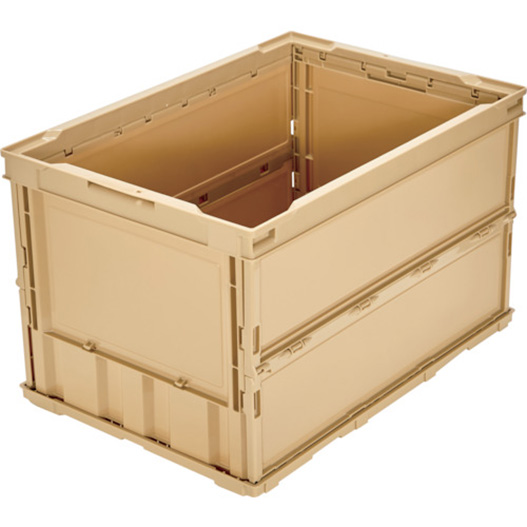 トラスコ 薄型折りたたみコンテナ 50L LS色 TR-O50B-LS