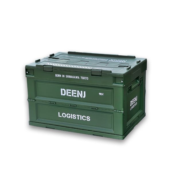 DEEN.J 折り畳みコンテナ マットアーミーグリーン 50L DNJFDBXMAGV2