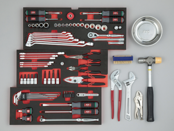 KTC 9.5sq.スタンダードセット【80点】（3段3引出し） SKセール2026