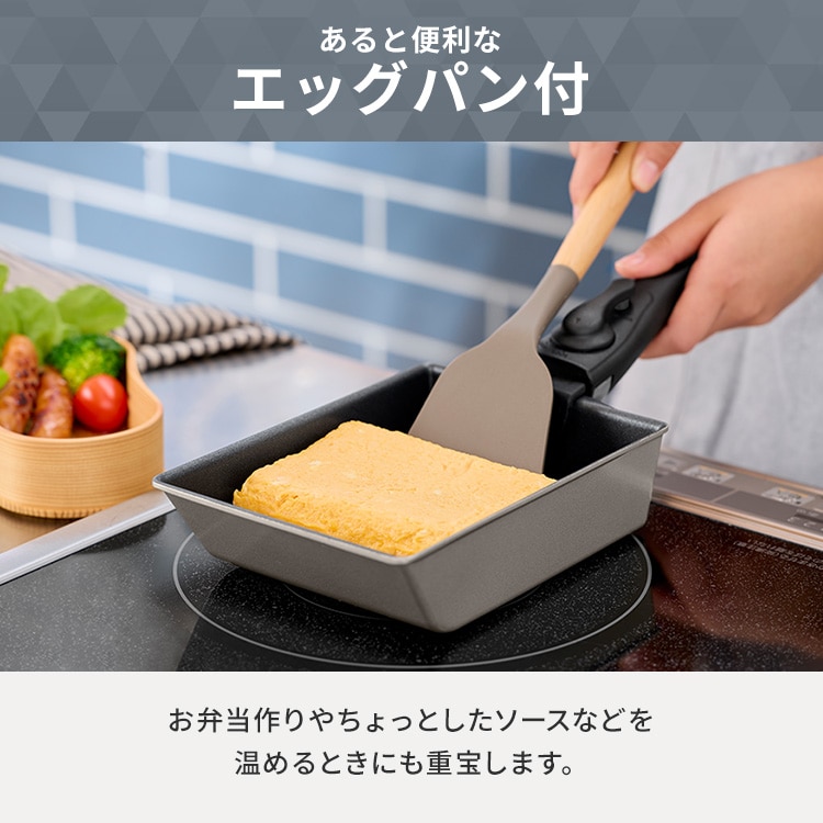 公式］フライパン ダイヤモンドコートパン 13点セット IH／ガス火対応