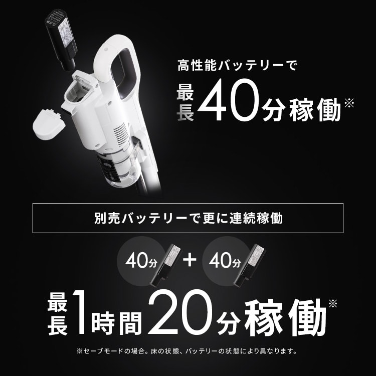 掃除機 コードレス サイクロン 軽量 モップ付 充電スタンド付 SCD-L2P