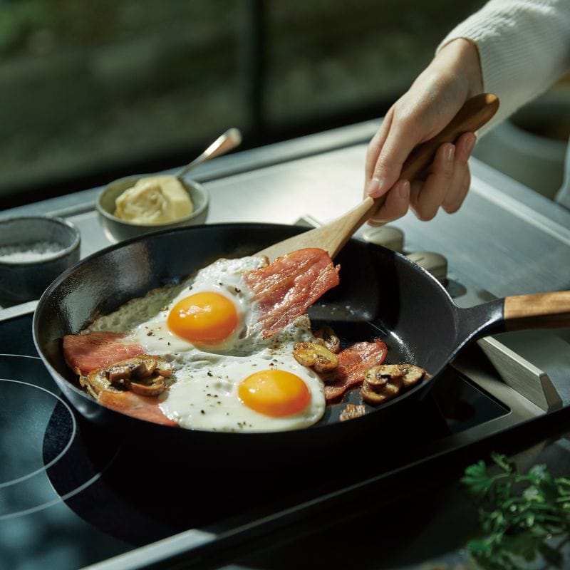 バーミキュラ フライパン 24cm深型 ハンドル材:オーク FP24-OK