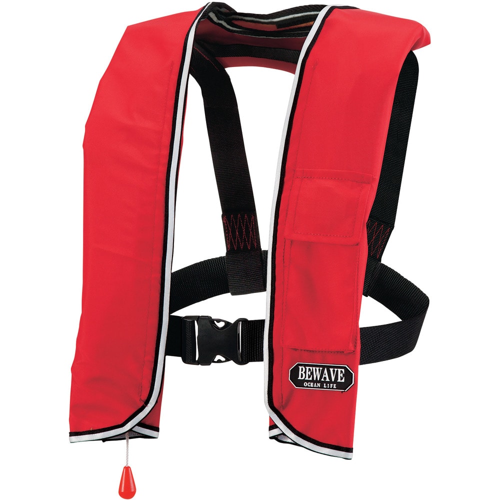 手動膨張式ショルダータイプ 小型船舶用ライフジャケット レッド