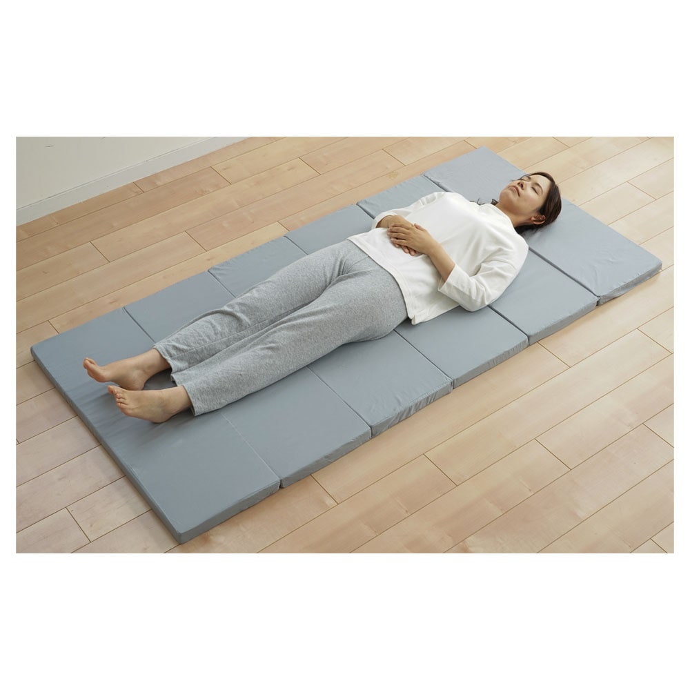 マットレス シングル 6つ折り高弾性 グレー 【直送品】 返品