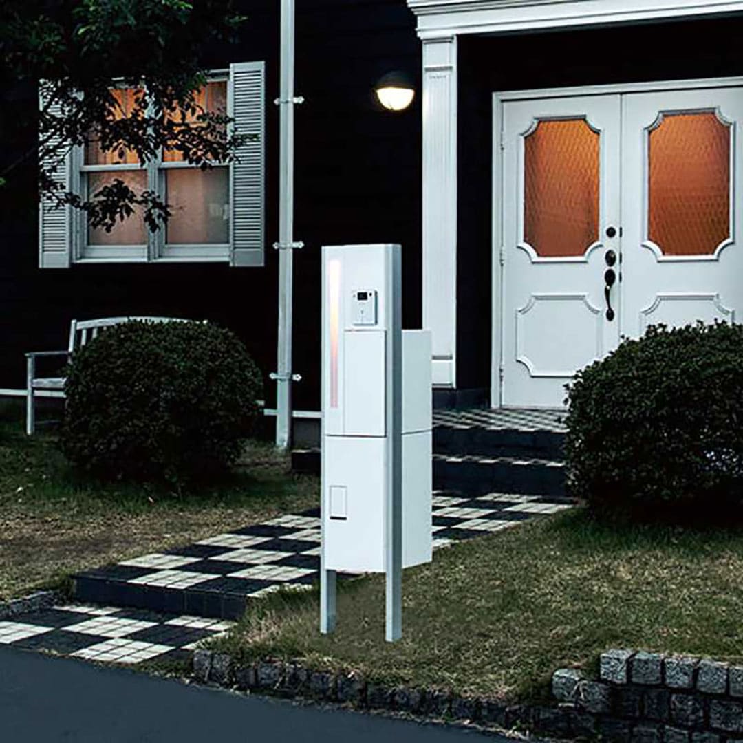 ナスタ 門柱ユニット クオール(Qual)KS-GP16ANKT-E-M3L-TW ホワイト 左