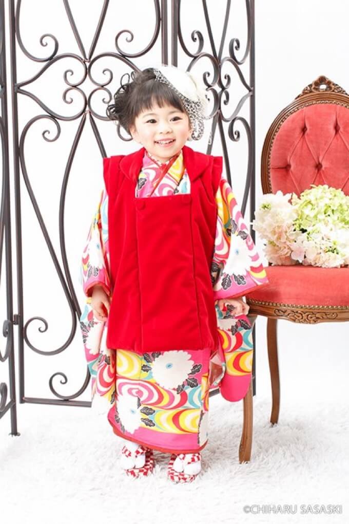 3歳アンティーク着物レンタル 大正ロマン レトロピンク｜着物レンタル