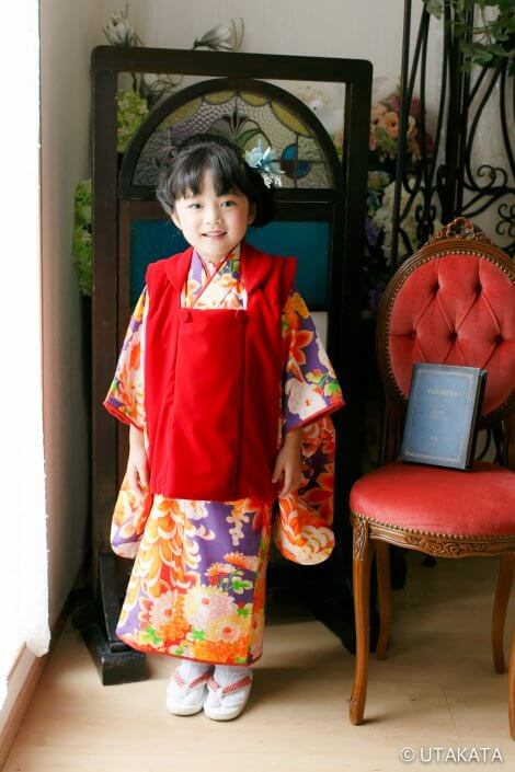 アンティーク着物で七五三3歳レンタル 大正浪漫｜着物レンタル いちは