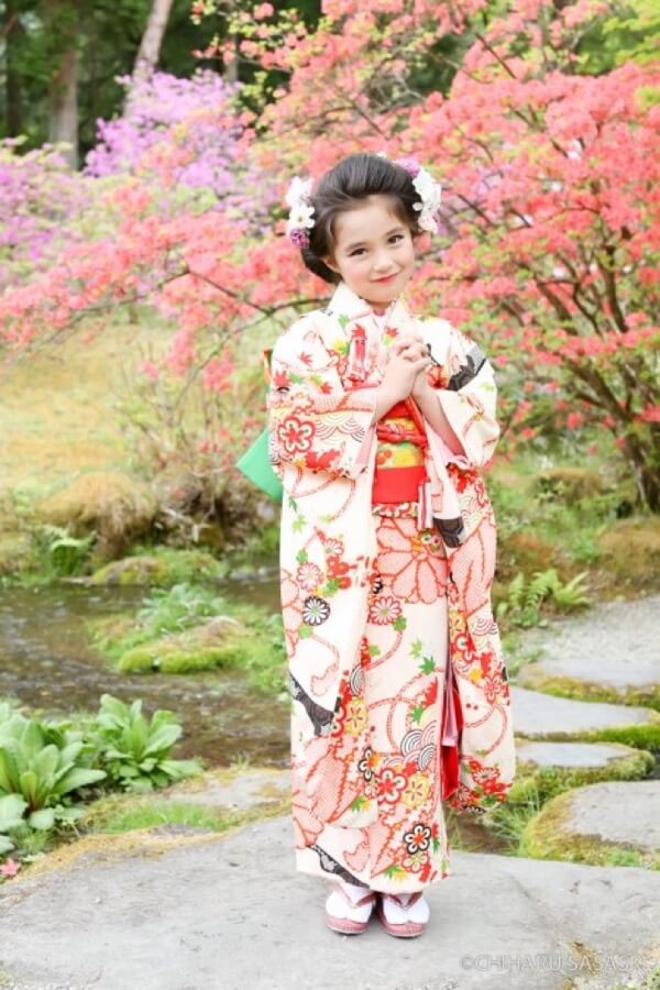 7歳七五三レンタル アンティーク復刻 水蘭