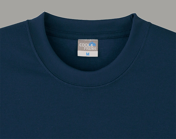 DRY 長袖Tシャツ P付 9013－1 ネービー SS～5L| 作業服