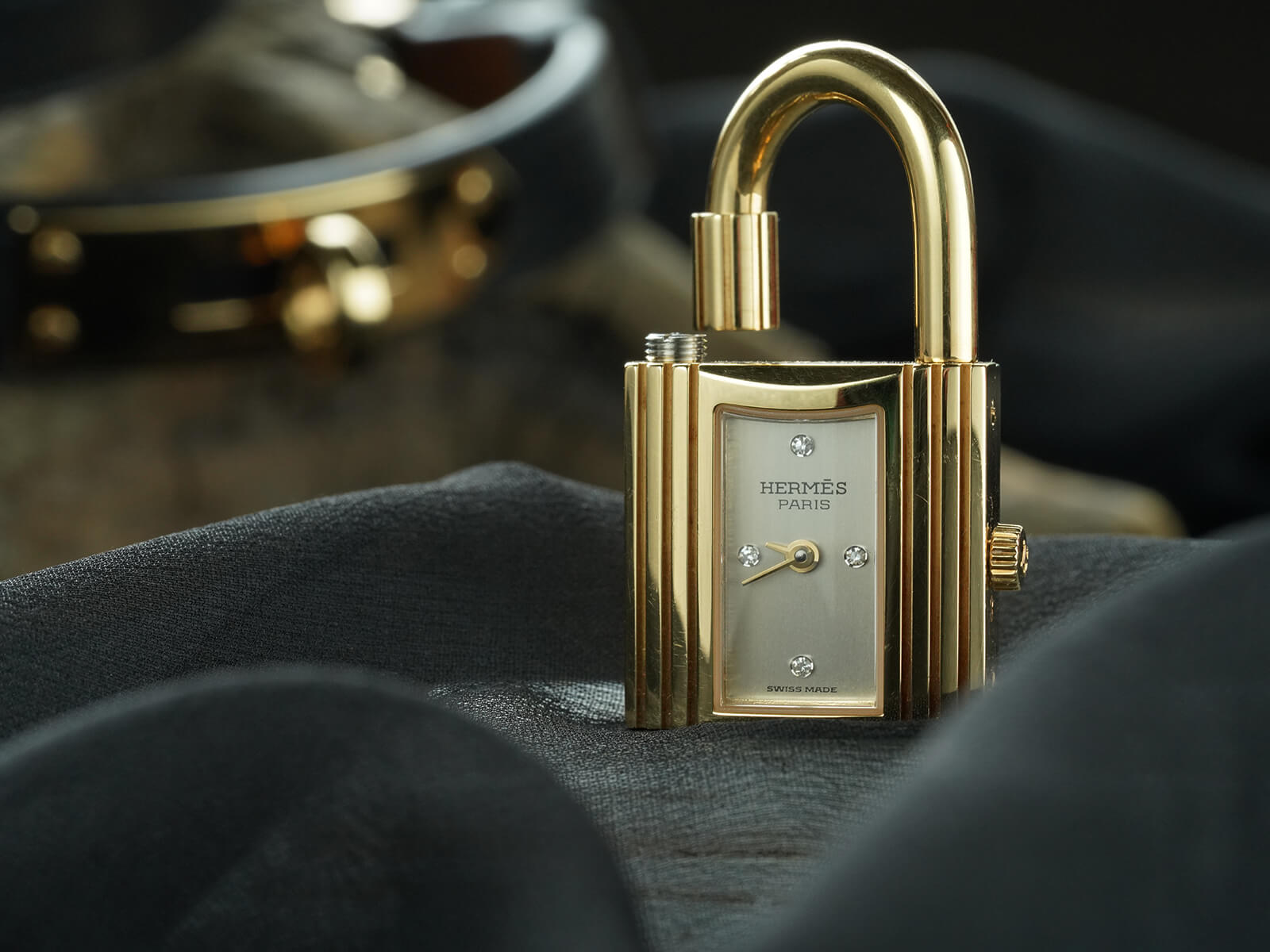 エルメス/ケリーウォッチ ドゥブルトゥール/4Pダイヤシルバー/20周年