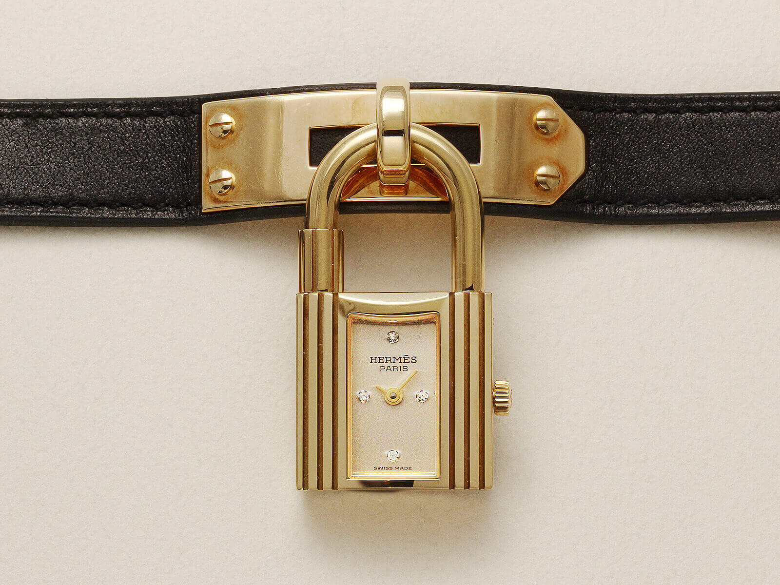 エルメス/ケリーウォッチ ドゥブルトゥール/4Pダイヤシルバー/20周年