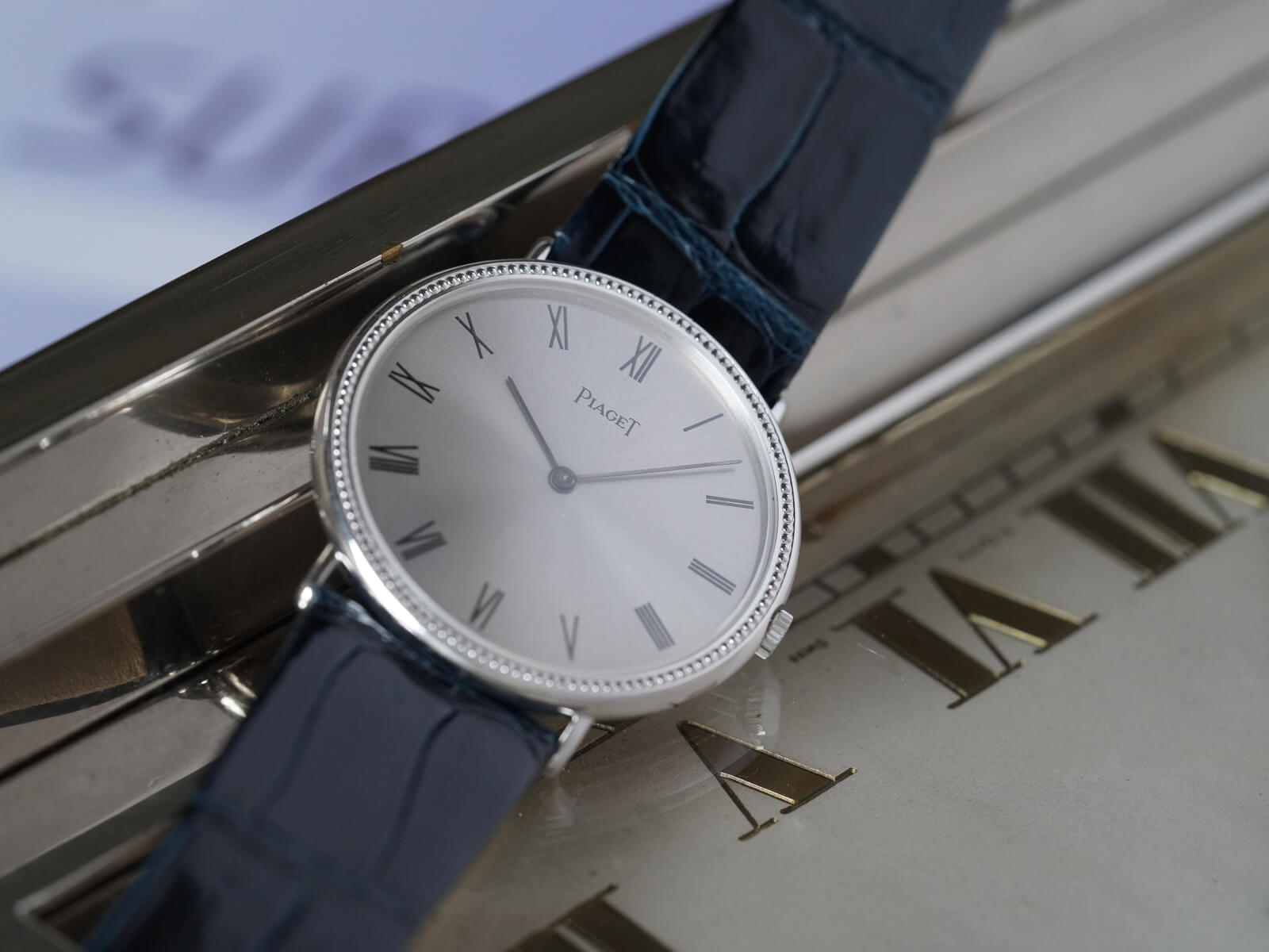 ピアジェ/ラウンドケース/シルバーローマンダイヤル/Piaget/Round Case