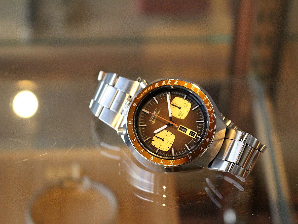 セイコー/スピードタイマー/2レジスタークロノグラフ/ブラウン/自動