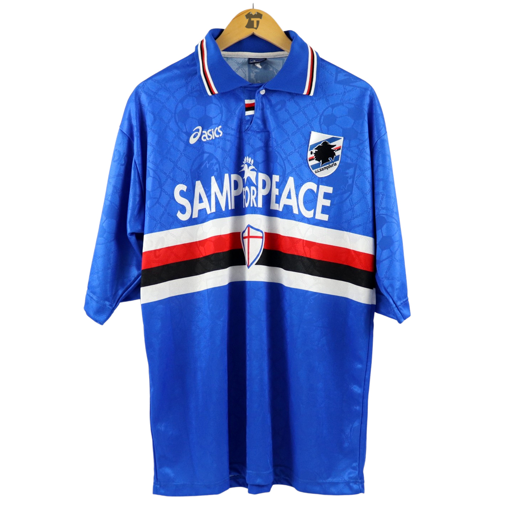 1995-96 Sampdoria Shirt Samp For Peace Asics XL (Top)