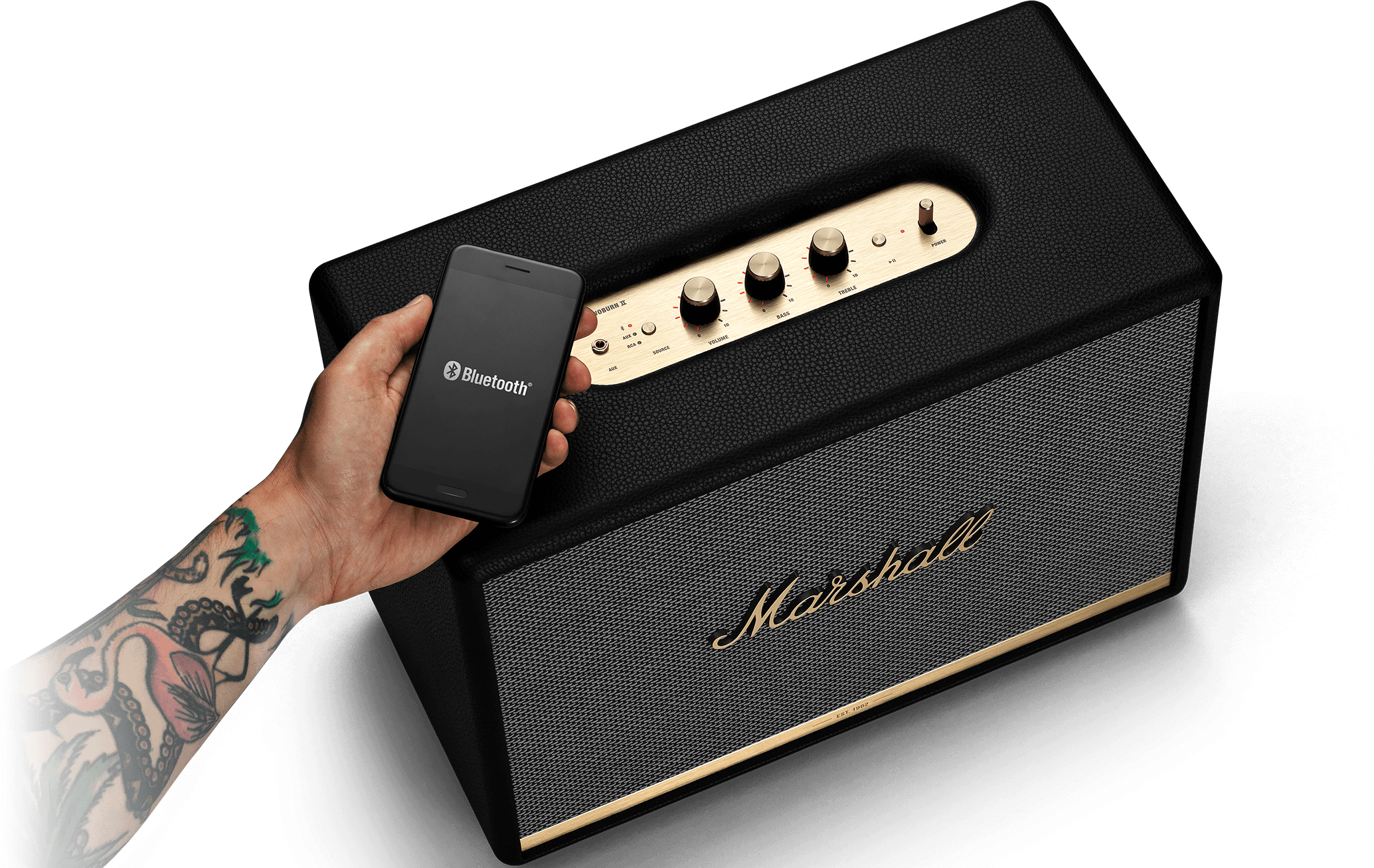 Marshall 1002489 Woburn Bluetooth Speaker, Black | Electronic Express