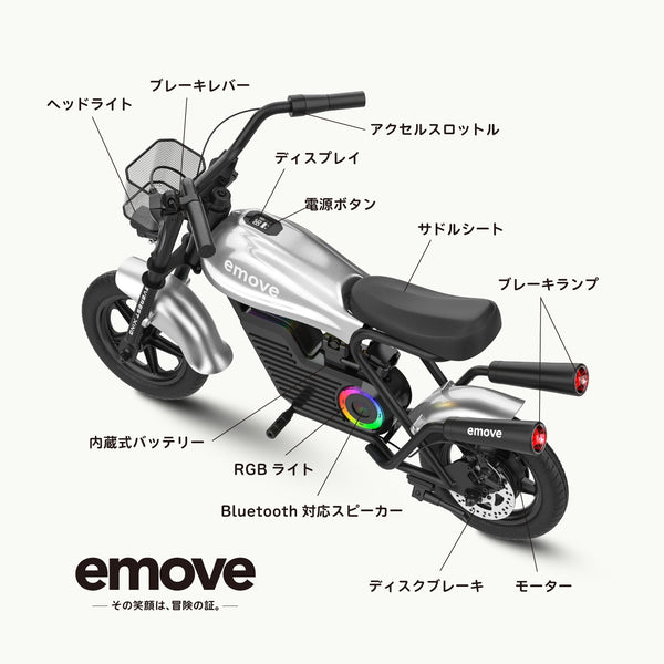 公道走行不可｜EVEREST XING emove【キッズ用電動バイク】e-bike UENO