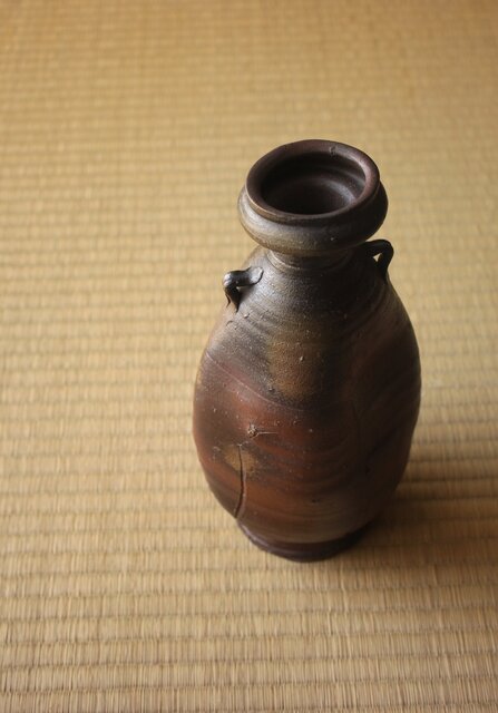 金重陶陽 壺心庵 備前花入 共箱 P628｜骨董店 のびる 古美術 骨董 和風