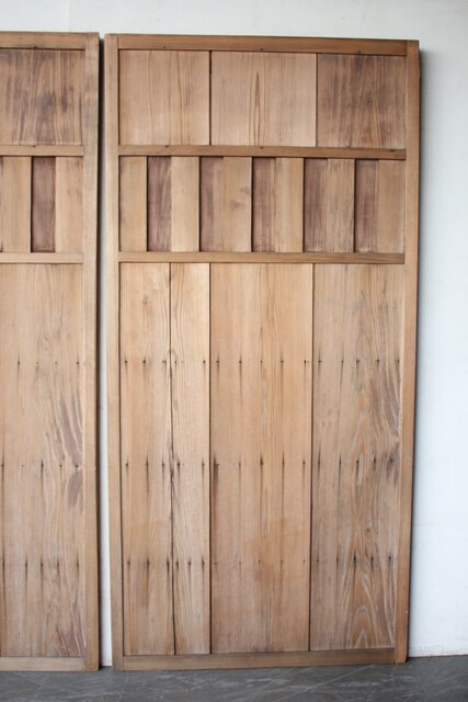 うずくり板 時代雨戸 無双戸 4枚1組 B1117｜骨董店 のびる 古美術 骨董