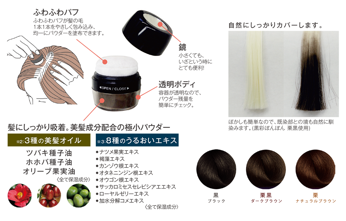 岡本商会｜黒彩ぽんぽん(栗): ヘアビューティ取り扱い プロの方向け