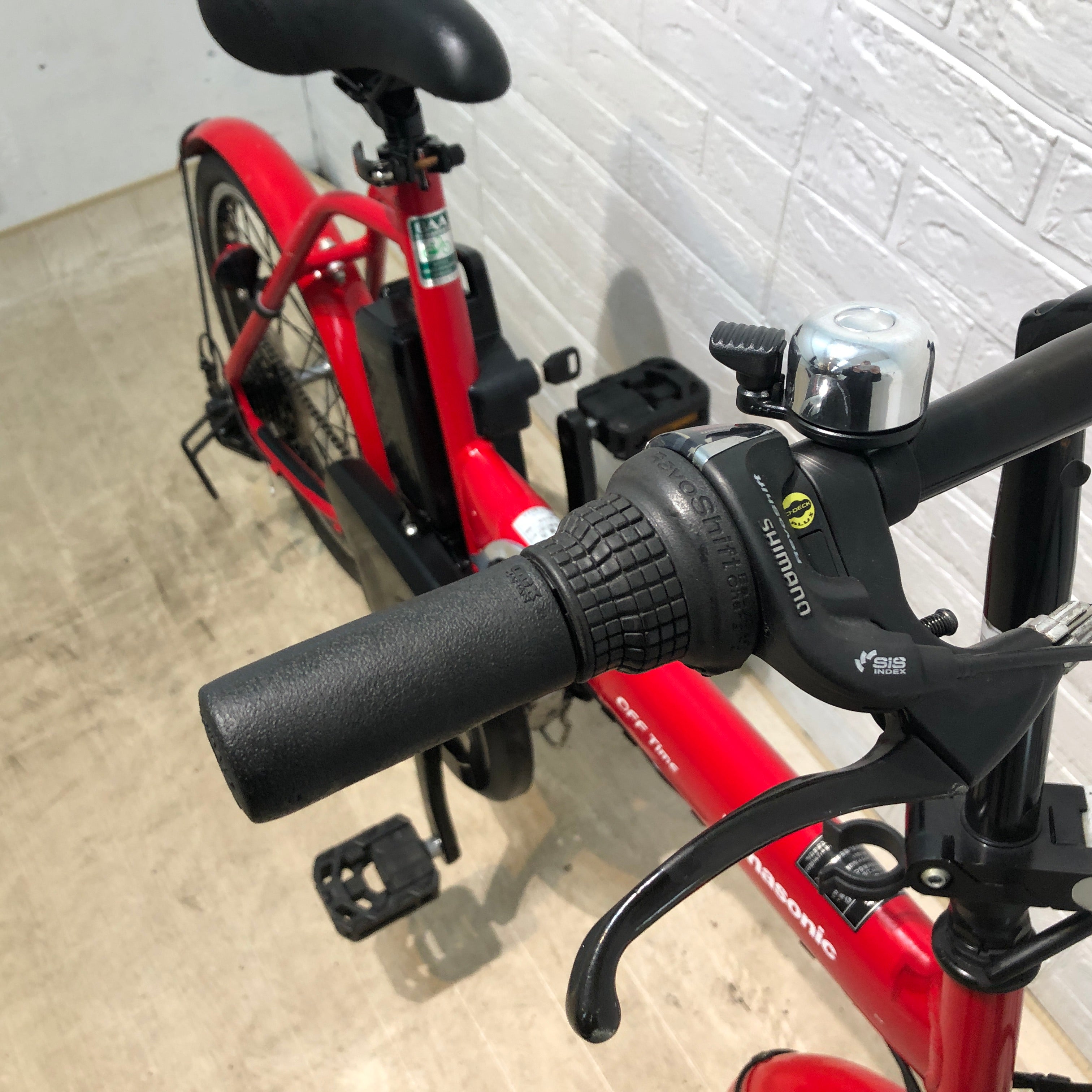 折りたたみ パナソニック オフタイム レッド × イエロー 前18×後20