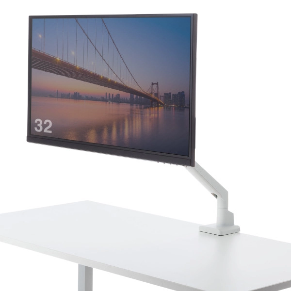 モニターアーム(シングル・ガススプリング式・薄型ショートクランプ