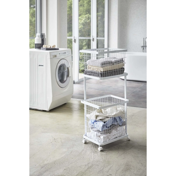 tower】ランドリーワゴン タワー 2段 ホワイト: 周辺小物 | ALMOTT
