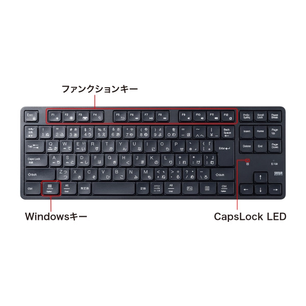 静音Bluetoothキーボード テンキーなし SKB-BT38BK: 周辺小物 | ALMOTT