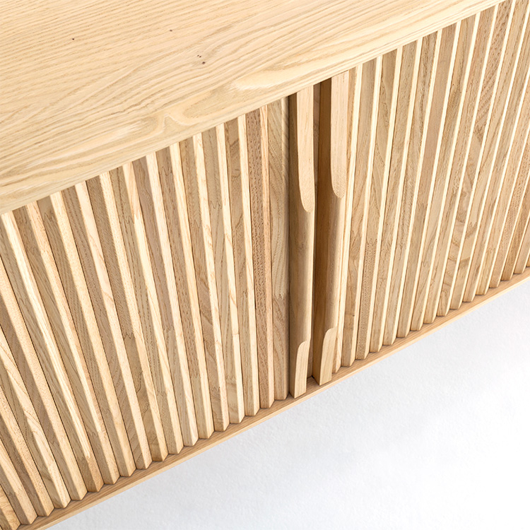 ロールドアキャビネット 幅150cm QW5400 ウォールナットナチュラル