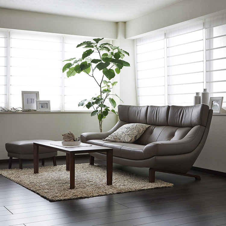 2人掛ソファ ZU4622 グレージュ モカブラウン 通販 | 【公式】カリモク