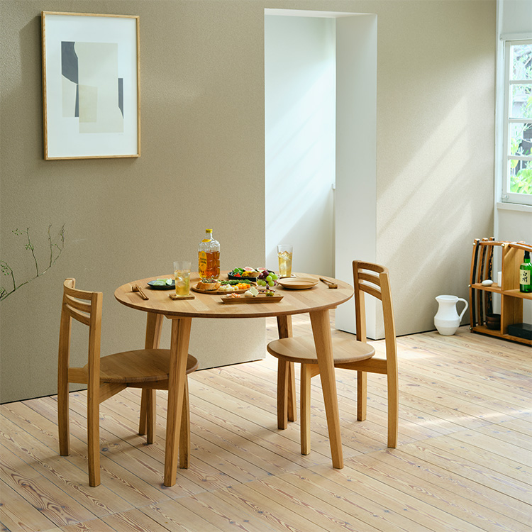 サントリー樽ものがたり】TARURU 円形ダイニングテーブル 幅100cm