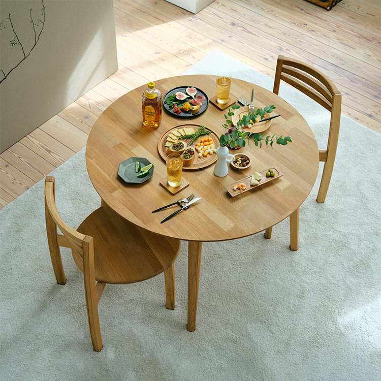 サントリー樽ものがたり】TARURU 円形ダイニングテーブル 幅100cm