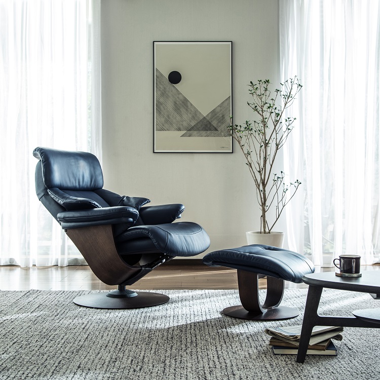 リクライニングチェア（S＋） RU7302 グランブルー モカブラウン 通販