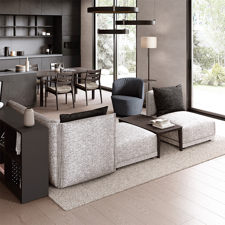 モジュラーソファ（1人掛け） 幅78cm UW8705(ソフトタイプ) アイボリー