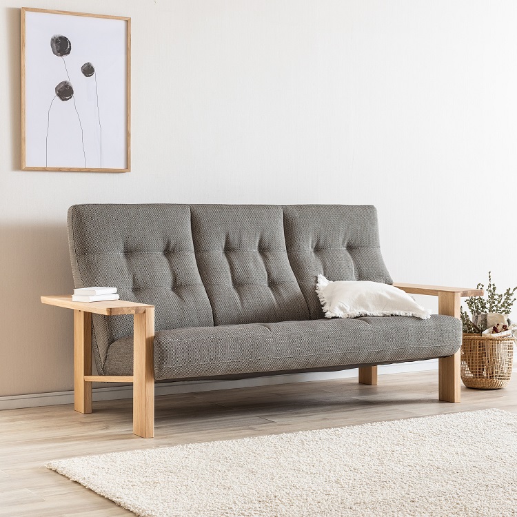 2.5人掛ソファ WT3612 ミックスブラック ピュアオーク 通販 | 【公式