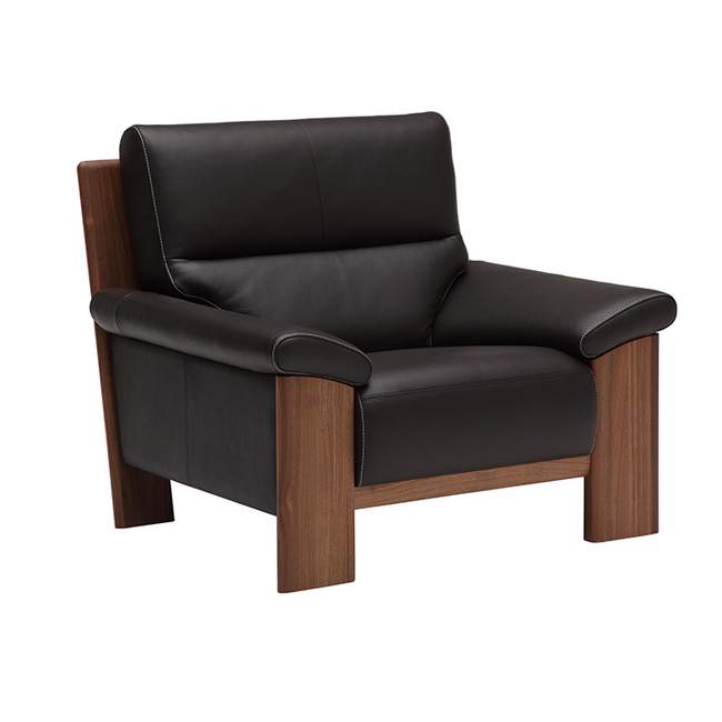 1人掛ソファ ZU4850 ビターブラウン ウォールナットナチュラル 通販